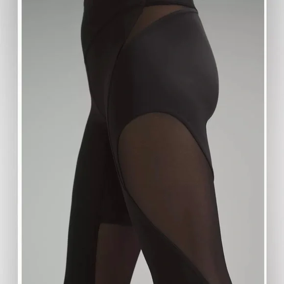 🖤NEW LULULEMON WUNDER TRAIN MESH PANEL CROP 21” - Picture 5 of 12